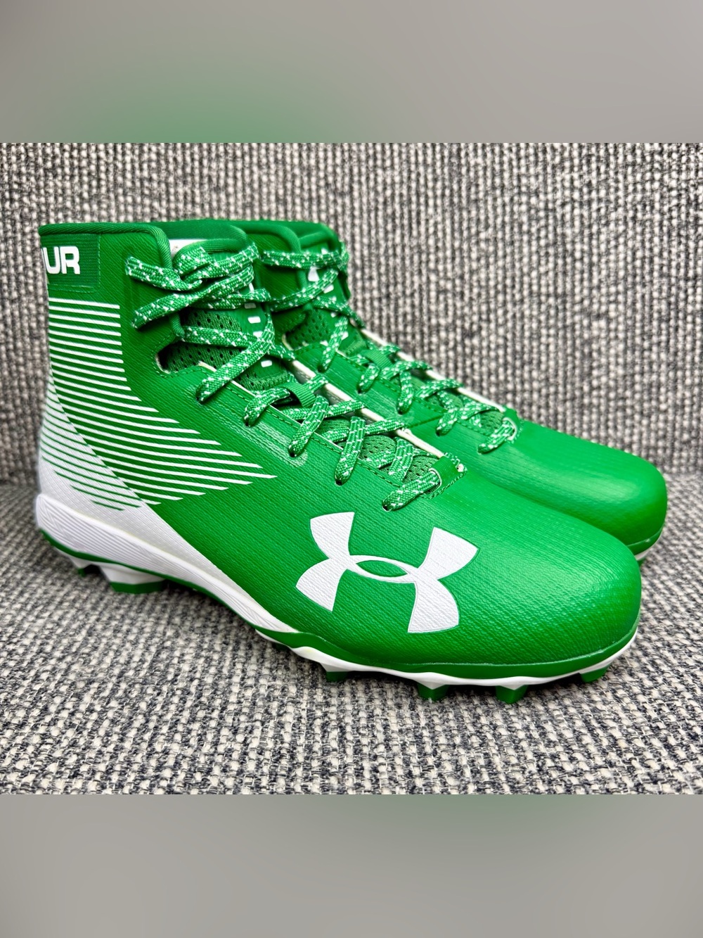 Under Armour Hammer MC Football Cleats Mens 11 Classic Green White 1289775-312